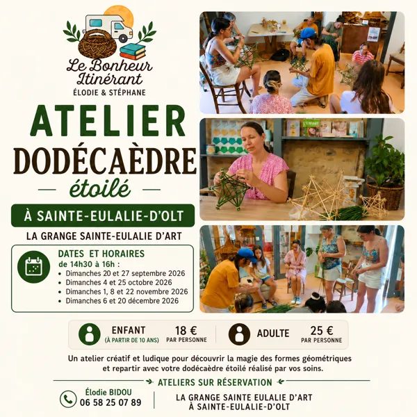 Atelier Vannerie : Dodécaèdres étoilés