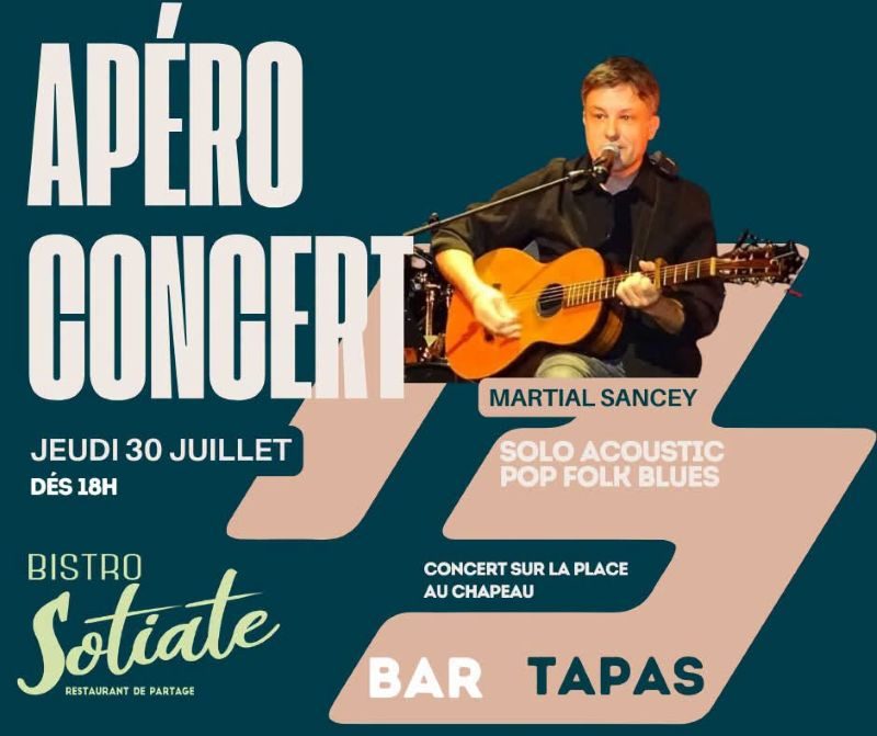 Apéro - conert avec Martial Sancey.