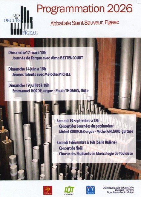 Concert de Noël des Amis des Orgues à Figeac