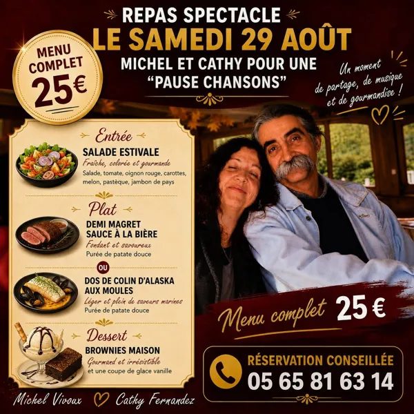 Repas spectacle aux Arcades - Michel et Cathy
