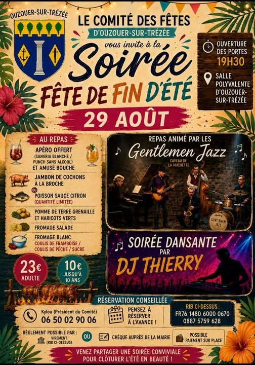 Soirée : fête de fin de l'été