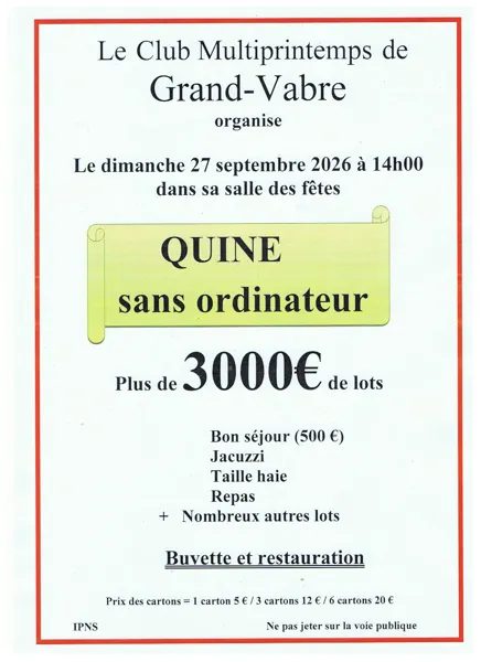 Quine club multiprintemps