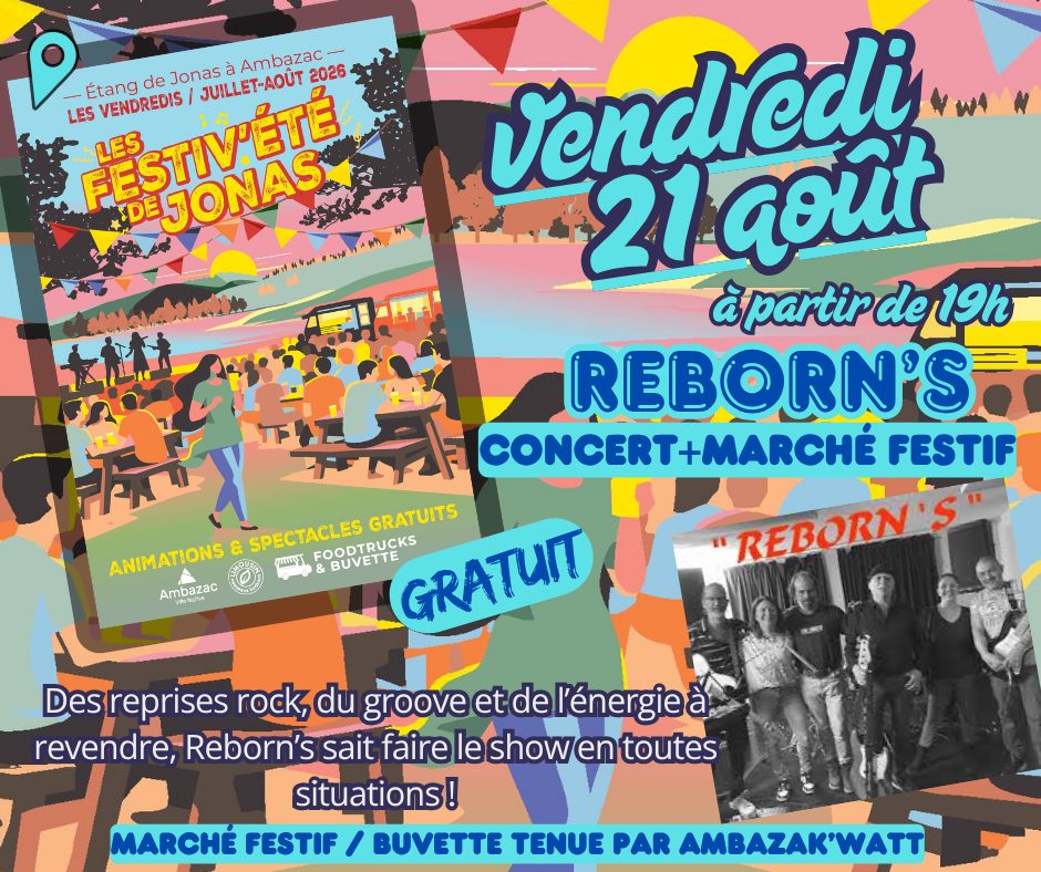Les Festiv'Eté de Jonas : concert avec Reborn's