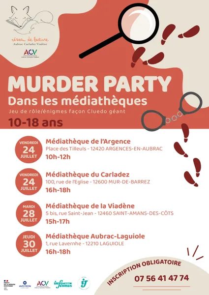 Murder Party à la médiathèque de la Viadène