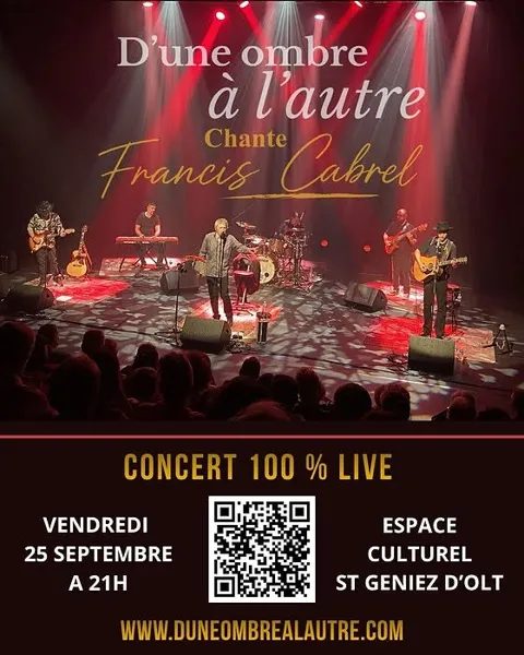 Concert "D'une ombre à l'autre" chante Francis Cabrel