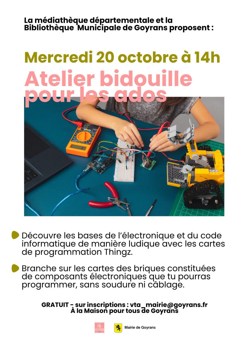 ATELIER BIDOUILLE POUR LES ADOS