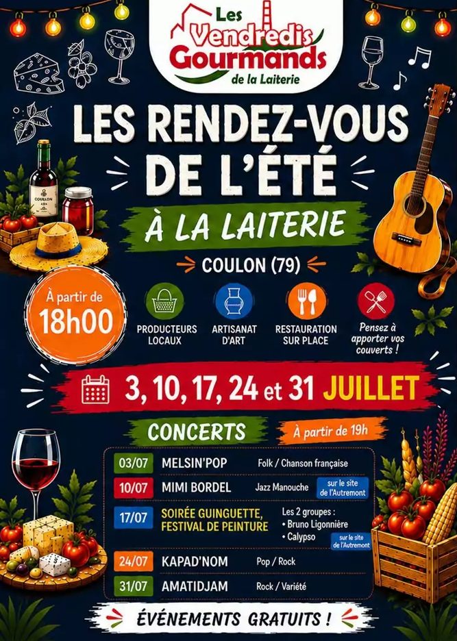 Les Vendredis Gourmands de la Laiterie à Coulon