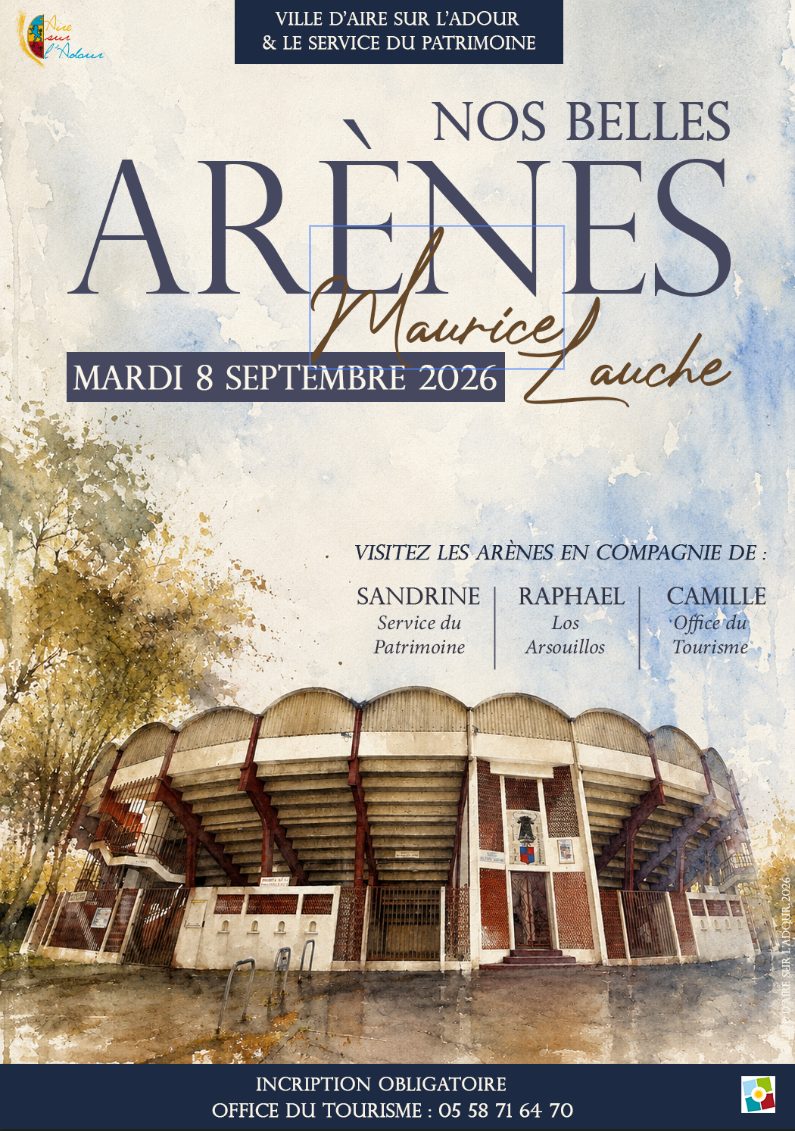 Visite à 3 voix au coeur des arènes d'Aire sur Adour
