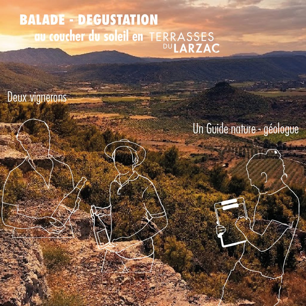 COUCHER DE SOLEIL ET DÉGUSTATION DE VINS - LAC DU SALAGOU