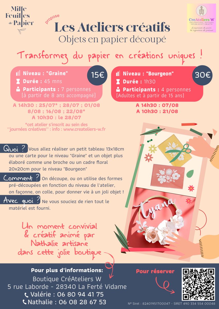 Ateliers Créatifs pour débutant : objets en papier découpé