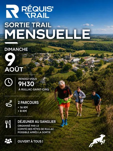 RÉQUIS'TRAIL- Sortie trail mensuelle à Brousse-le-Château