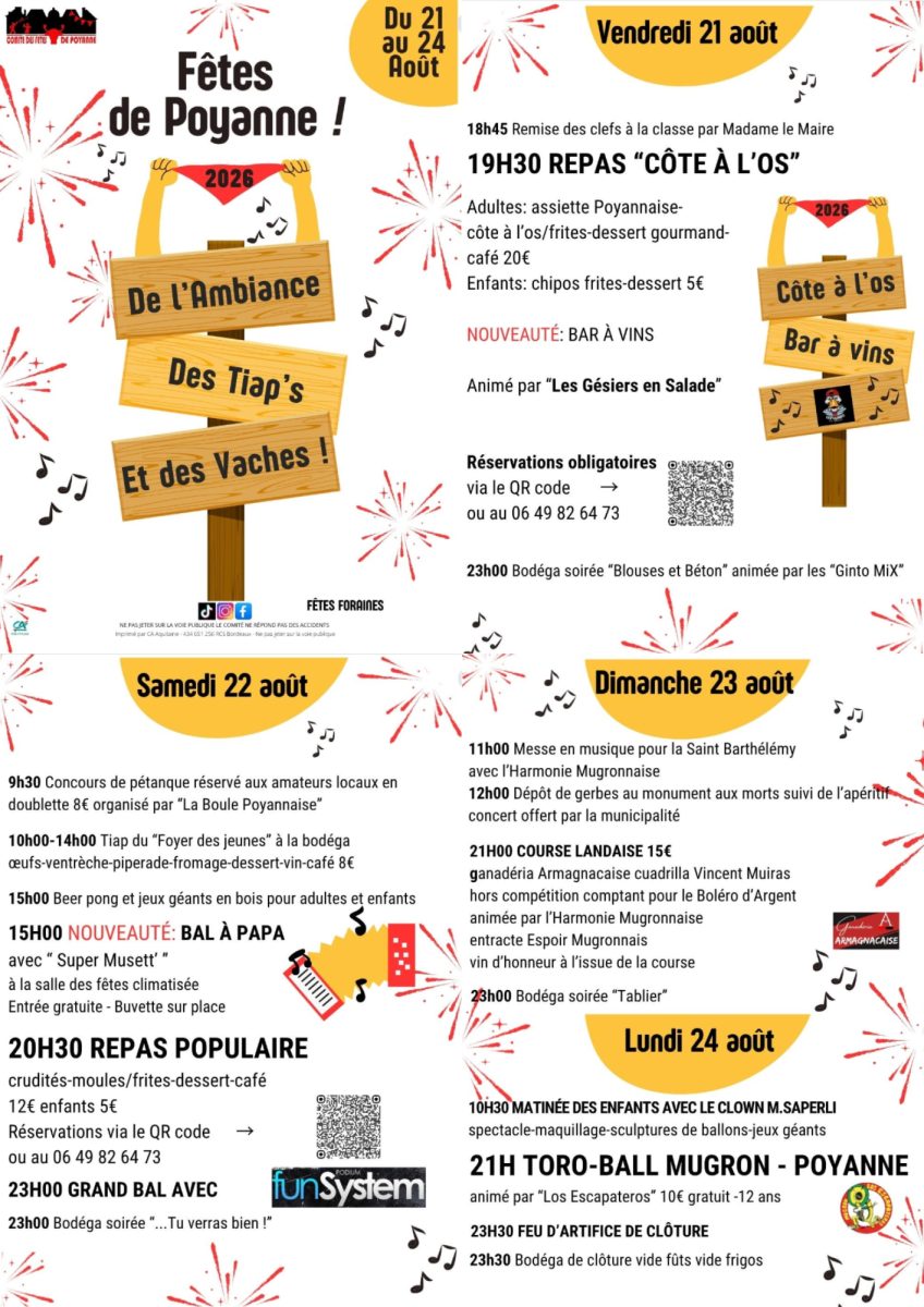 Fêtes locales de la Saint Barthélémy (Poyanne)