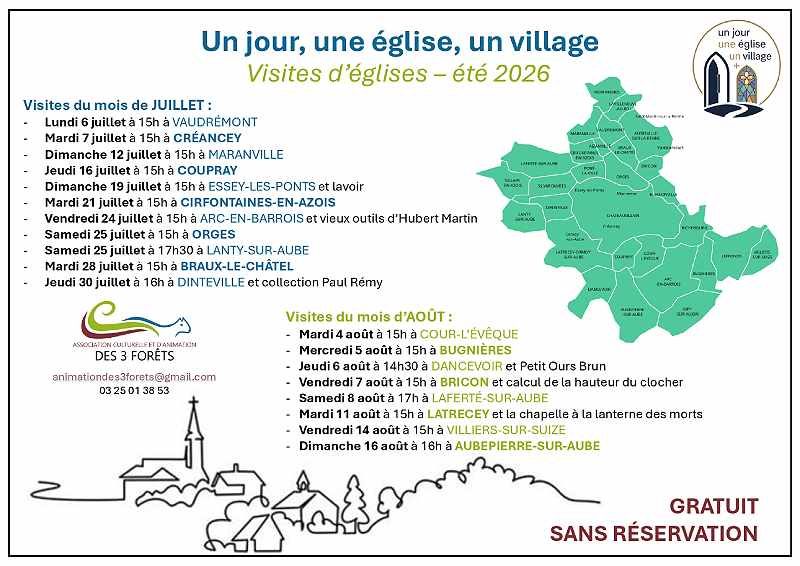Un jour, une église, un village : visite de l'église de Bricon et calcul de la hauteur du clocher