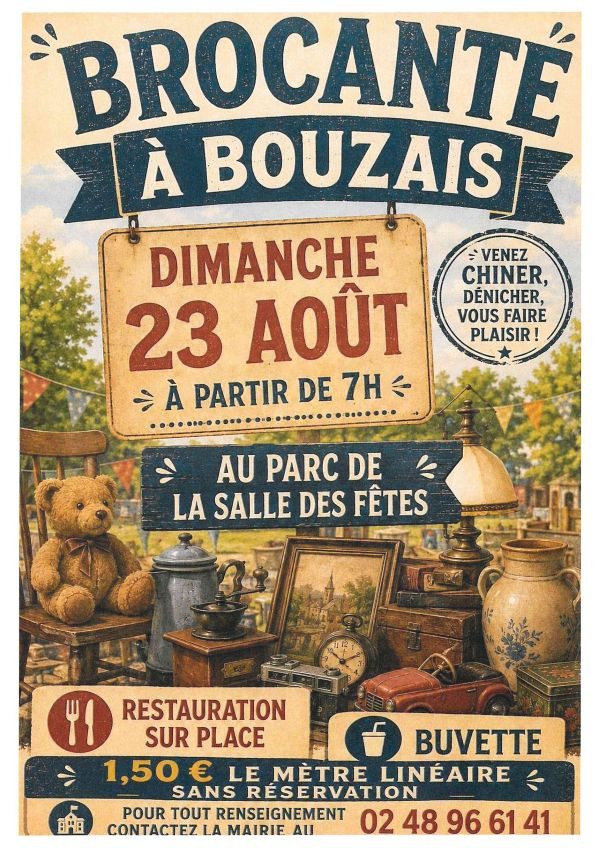 Brocante à Bouzais