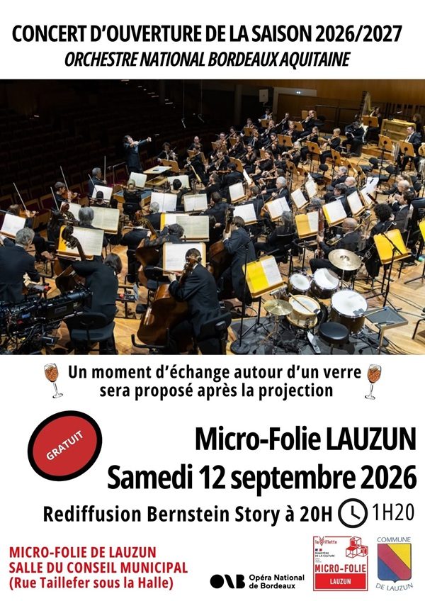 Micro-Folie : Rediffusion du concert d'ouverture de l'Orchestre National Bordeaux