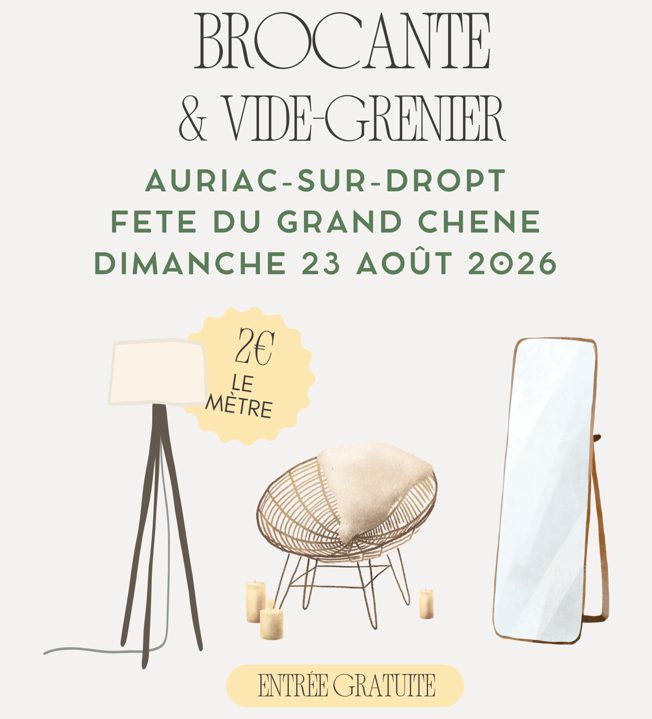 Vide-greniers durant la Fête du Grand chêne