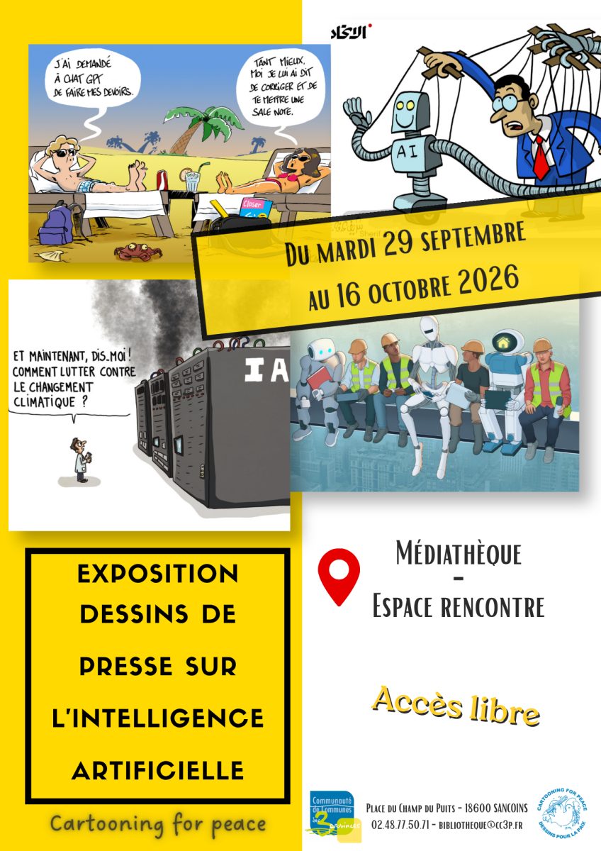 Exposition dessins de presse sur l'intelligence artificielle