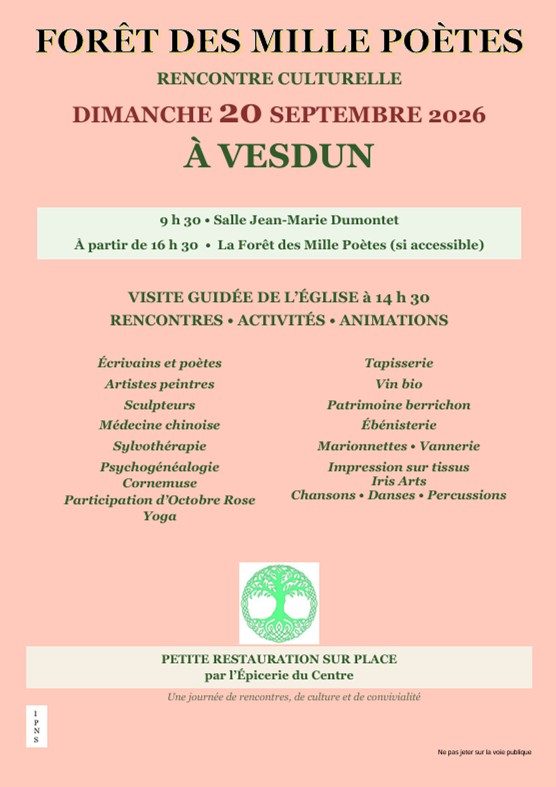 Rencontre culturelle Forêt des Mille Poètes