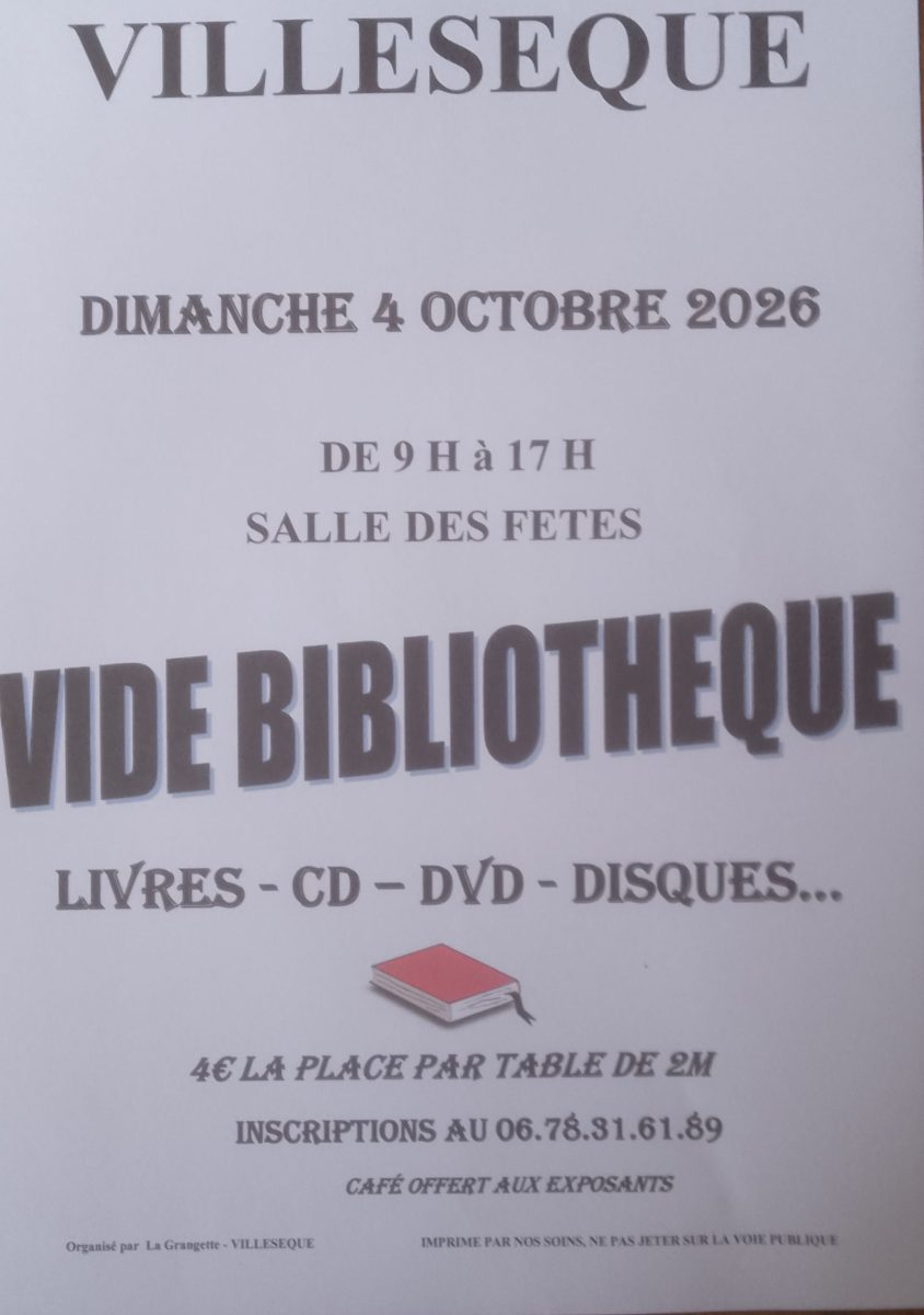 Vide-bibliothèque à Villesèque
