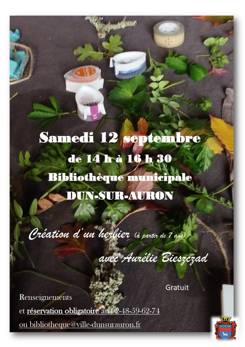 Création d'un herbier à la bibliothèque de Dun