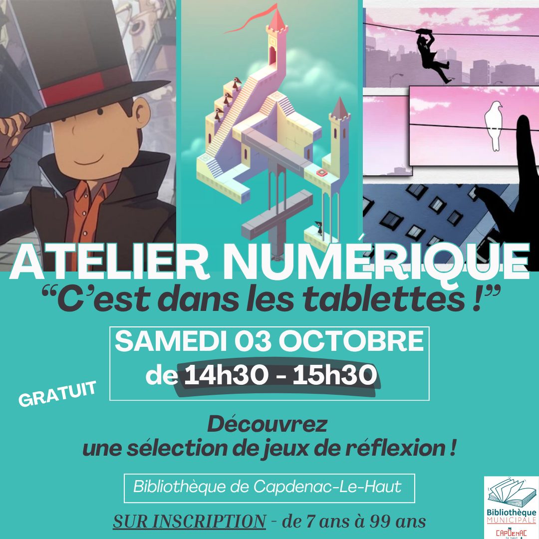 Atelier numérique «C’est dans les tablettes»