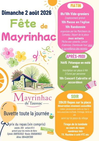 Fête du village de Mayrinhac de Taussac