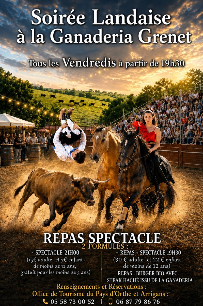 Soirée landaise à la Ganaderia Grenet