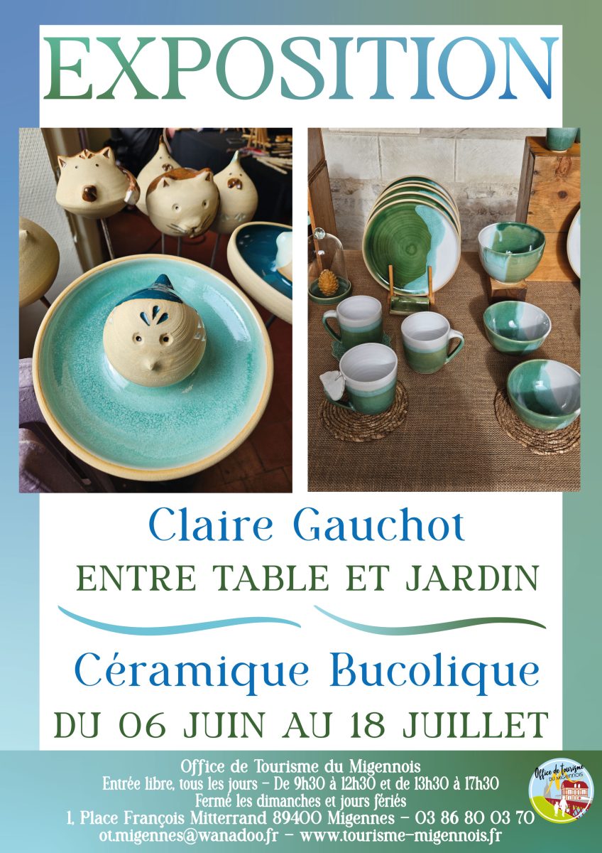 Exposition - Entre Table et Jardin - Céramique Bucolique - Claire Gauchot