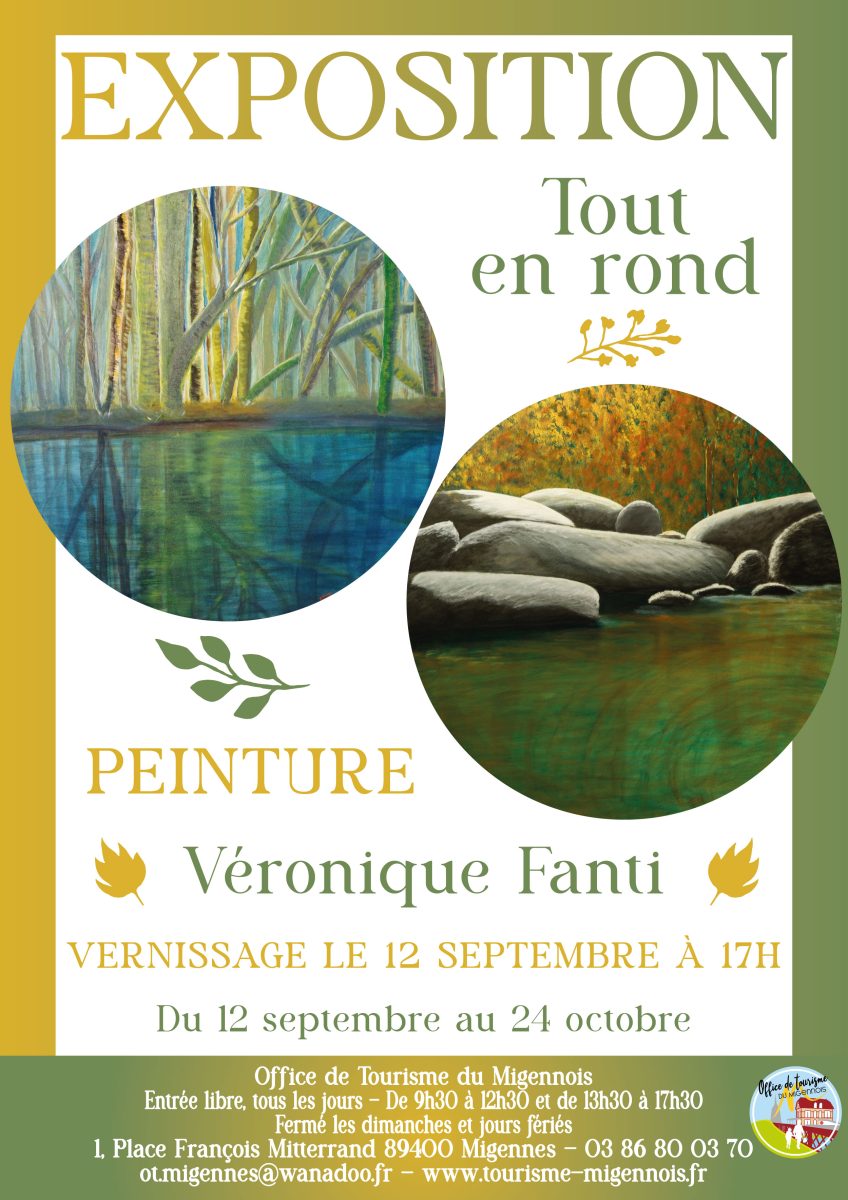 Exposition - Tout en Rond - Peinture sur Tondo - Véronique Fanti