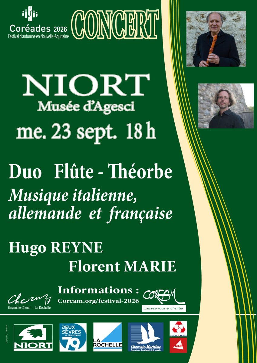 Festival Les Coréades - Duo flûte - Théorbe à Niort