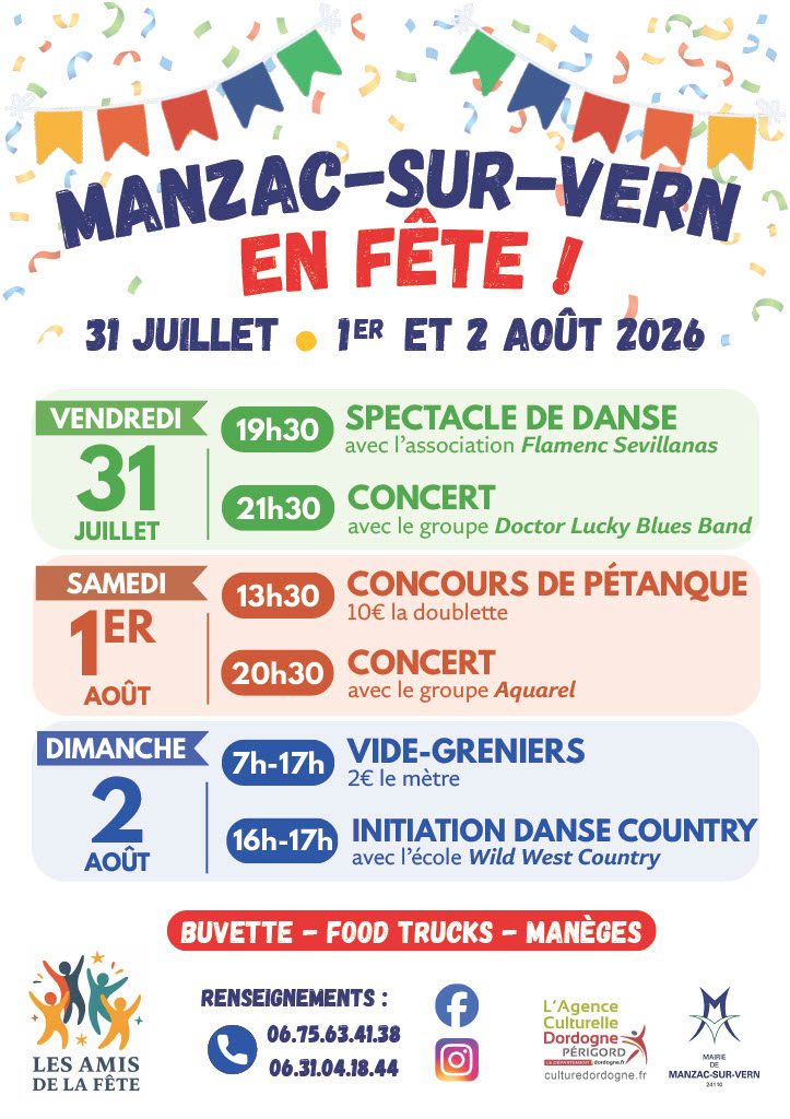 Manzac-sur-vern en Fête !