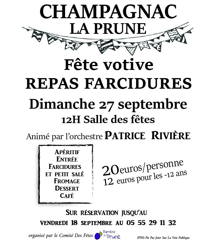 Fête votive - Repas farcidures