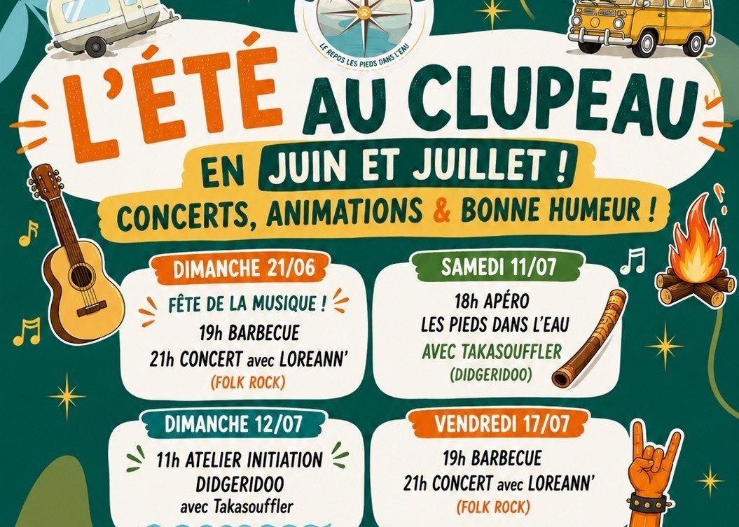 L'Été au Clupeau - barbecue et concert