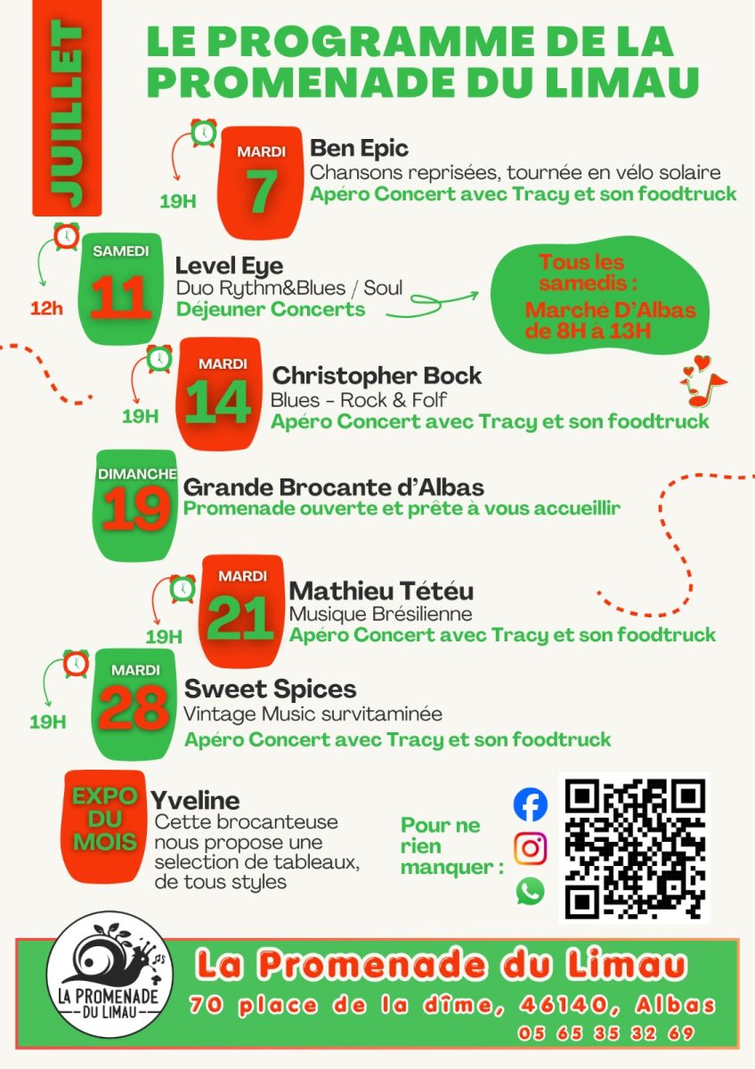 Animations de la Promenade du Limau