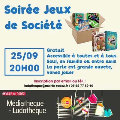 Soirée jeux à la Ludothèque de Rodez