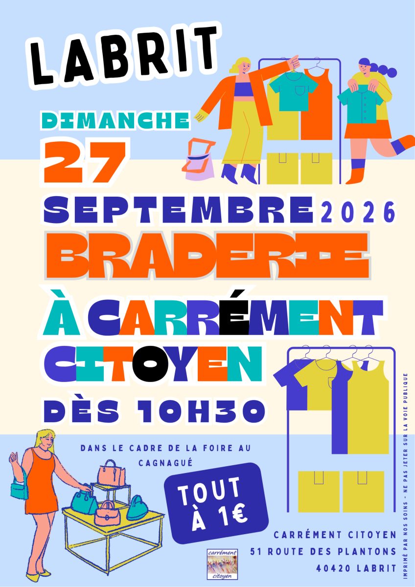 BRADERIE À LA FRIPERIE DE CARRÉMENT CITOYEN