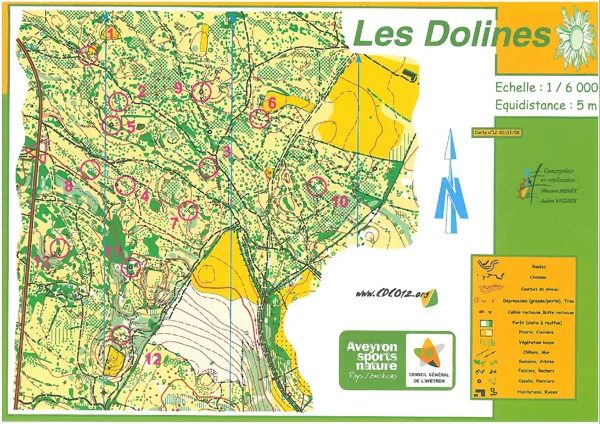 Site de course d'orientation Les Dolines