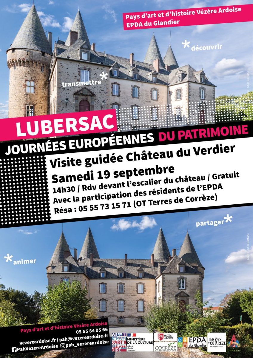Journées du Patrimoine à Lubersac : Visite guidée du château du Verdier