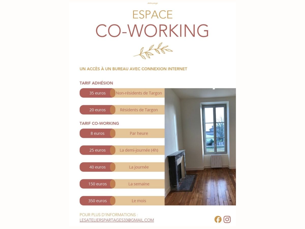 Espace de coworking de La Manivelle Ô vents