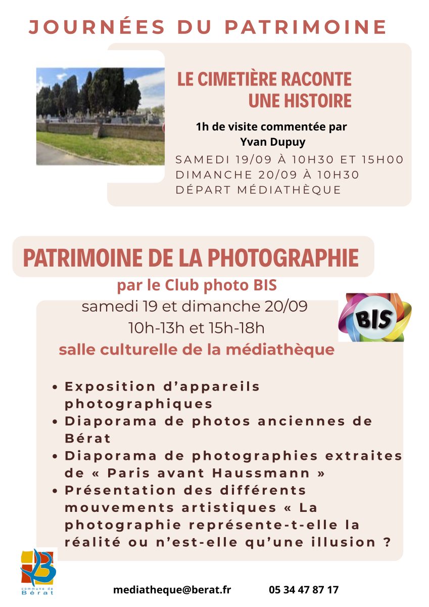 JOURNÉES EUROPÉENNES DU PATRIMOINE | PATRIMOINE DE LA PHOTOGRAPHIE