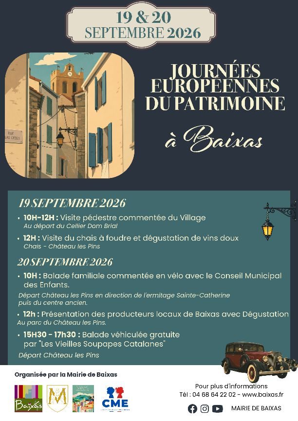 JOURNÉES EUROPÉENNES DU PATRIMOINE À BAIXAS