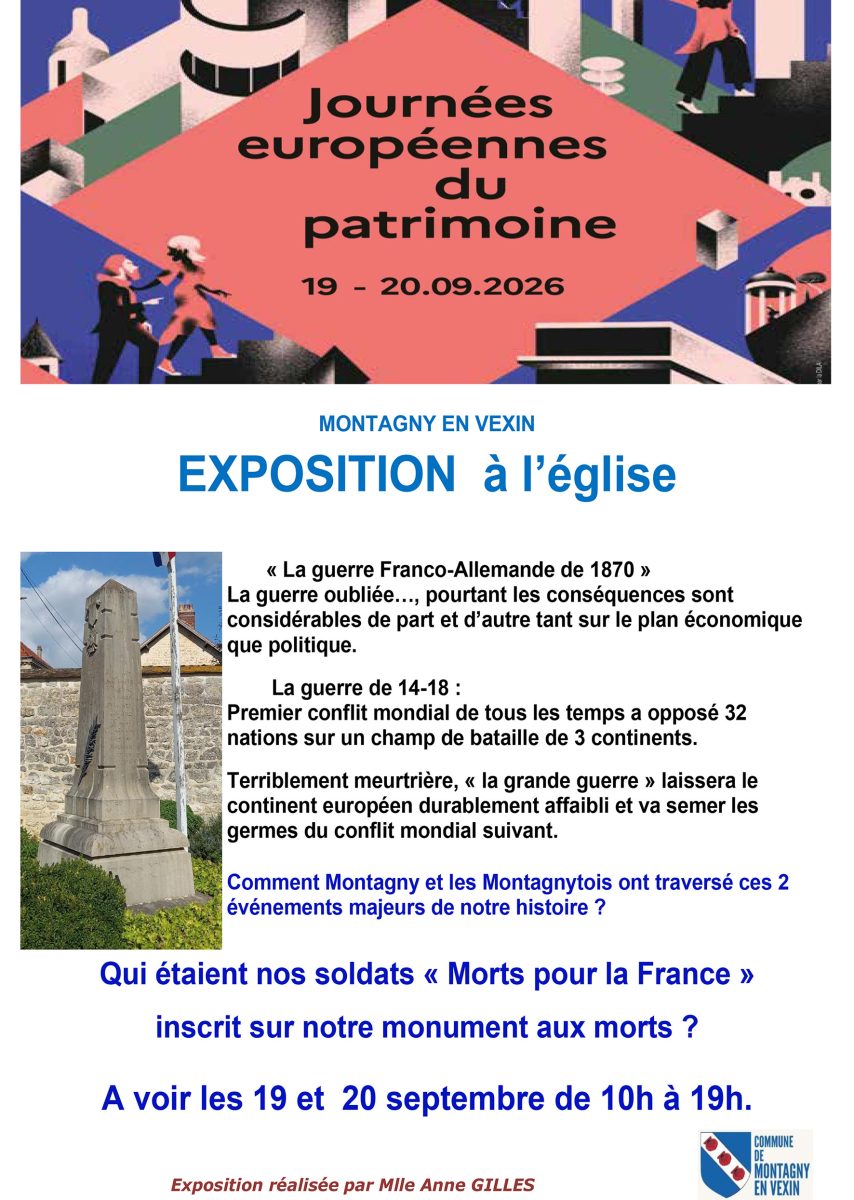 Journées du patrimoine à Montagny-en-Vexin